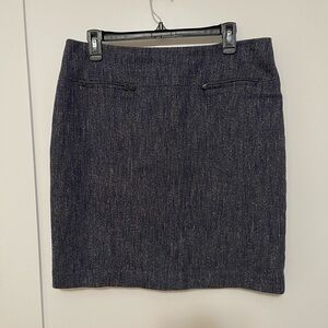 Ann Taylor Blue Mini Pencil Skirt for Work